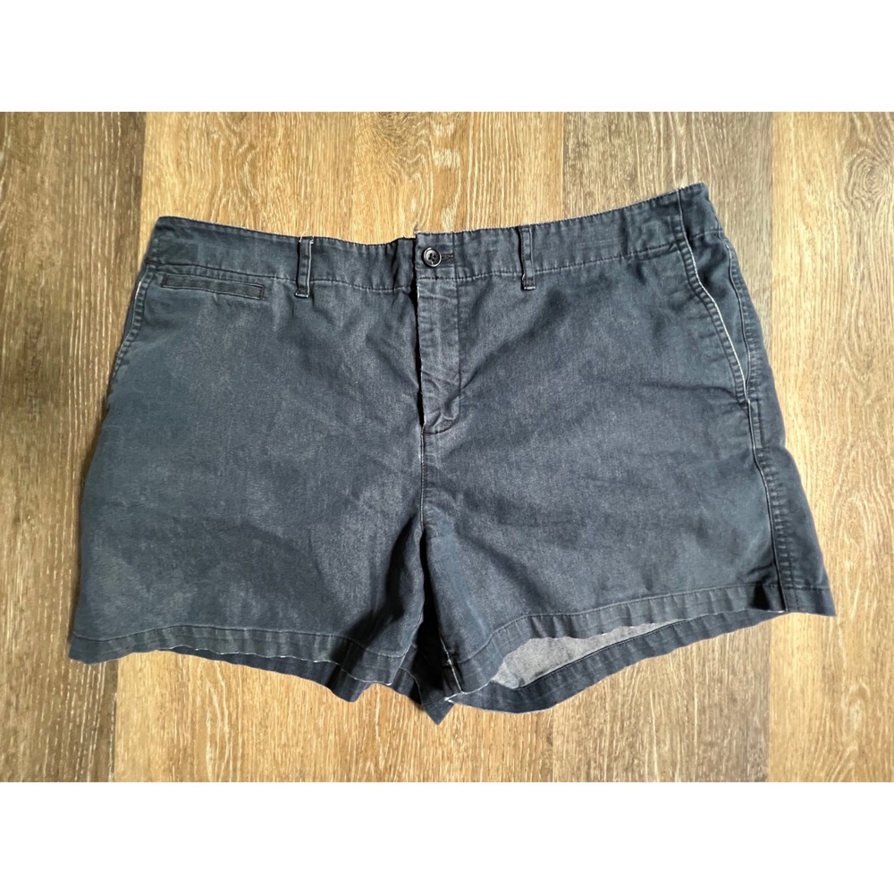 Banana Republic Shorts Womens 14 Black Cotton Blend Stretch Chino Mid Rise